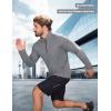 imageMAGCOMSEN Mens Quarter Zip Pullover Fleece Lined Long Sleeve Golf Shirts 14 Zip Thermal Running Athletic SweatshirtsLight Grey