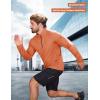 imageMAGCOMSEN Mens Quarter Zip Pullover Fleece Lined Long Sleeve Golf Shirts 14 Zip Thermal Running Athletic SweatshirtsLight Orange