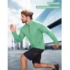 imageMAGCOMSEN Mens Quarter Zip Pullover Fleece Lined Long Sleeve Golf Shirts 14 Zip Thermal Running Athletic SweatshirtsMint Green