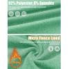 imageMAGCOMSEN Mens Quarter Zip Pullover Fleece Lined Long Sleeve Golf Shirts 14 Zip Thermal Running Athletic SweatshirtsMint Green