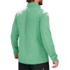 imageMAGCOMSEN Mens Quarter Zip Pullover Fleece Lined Long Sleeve Golf Shirts 14 Zip Thermal Running Athletic SweatshirtsMint Green