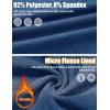 imageMAGCOMSEN Mens Quarter Zip Pullover Fleece Lined Long Sleeve Golf Shirts 14 Zip Thermal Running Athletic SweatshirtsNavy