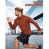 imageMAGCOMSEN Mens Quarter Zip Pullover Fleece Lined Long Sleeve Golf Shirts 14 Zip Thermal Running Athletic SweatshirtsOrange