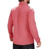 imageMAGCOMSEN Mens Quarter Zip Pullover Fleece Lined Long Sleeve Golf Shirts 14 Zip Thermal Running Athletic SweatshirtsPeach Red