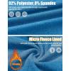 imageMAGCOMSEN Mens Quarter Zip Pullover Fleece Lined Long Sleeve Golf Shirts 14 Zip Thermal Running Athletic SweatshirtsSea Blue