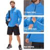 imageMAGCOMSEN Mens Quarter Zip Pullover Fleece Lined Long Sleeve Golf Shirts 14 Zip Thermal Running Athletic SweatshirtsSky Blue