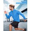 imageMAGCOMSEN Mens Quarter Zip Pullover Fleece Lined Long Sleeve Golf Shirts 14 Zip Thermal Running Athletic SweatshirtsSky Blue