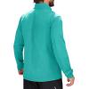 imageMAGCOMSEN Mens Quarter Zip Pullover Fleece Lined Long Sleeve Golf Shirts 14 Zip Thermal Running Athletic SweatshirtsTurquoise