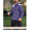 imageMAGCOMSEN Mens Quarter Zip Pullover Fleece Lined Long Sleeve Golf Shirts 14 Zip Thermal Running Athletic SweatshirtsViolet