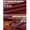 imageMAGCOMSEN Mens Quarter Zip Pullover Fleece Lined Long Sleeve Golf Shirts 14 Zip Thermal Running Athletic SweatshirtsWine Red
