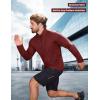 imageMAGCOMSEN Mens Quarter Zip Pullover Fleece Lined Long Sleeve Golf Shirts 14 Zip Thermal Running Athletic SweatshirtsWine Red