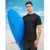 imageMAGCOMSEN Mens Rash Guard Swim Shirts UPF 50 Sun Protection Quick Dry Fishing Water ShirtsBlack
