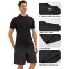 imageMAGCOMSEN Mens Rash Guard Swim Shirts UPF 50 Sun Protection Quick Dry Fishing Water ShirtsBlack