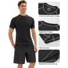 imageMAGCOMSEN Mens Rash Guard Swim Shirts UPF 50 Sun Protection Quick Dry Fishing Water ShirtsBlackwhite