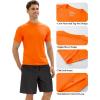 imageMAGCOMSEN Mens Rash Guard Swim Shirts UPF 50 Sun Protection Quick Dry Fishing Water ShirtsFrorange