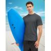 imageMAGCOMSEN Mens Rash Guard Swim Shirts UPF 50 Sun Protection Quick Dry Fishing Water ShirtsGray