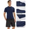 imageMAGCOMSEN Mens Rash Guard Swim Shirts UPF 50 Sun Protection Quick Dry Fishing Water ShirtsNavy