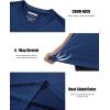 imageMAGCOMSEN Mens Short Sleeve Sun Protection Shirts Quick Dry Athletic TShirts Hiking Running Workout Gym Rash GuardDark Blue