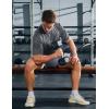 imageMAGCOMSEN Mens Short Sleeve Sun Protection Shirts Quick Dry Athletic TShirts Hiking Running Workout Gym Rash GuardDark Grey