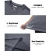 imageMAGCOMSEN Mens Short Sleeve Sun Protection Shirts Quick Dry Athletic TShirts Hiking Running Workout Gym Rash GuardDark Grey