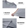 imageMAGCOMSEN Mens Short Sleeve Sun Protection Shirts Quick Dry Athletic TShirts Hiking Running Workout Gym Rash GuardLight Grey