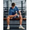 imageMAGCOMSEN Mens Short Sleeve Sun Protection Shirts Quick Dry Athletic TShirts Hiking Running Workout Gym Rash GuardMedium Blue