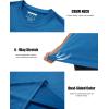 imageMAGCOMSEN Mens Short Sleeve Sun Protection Shirts Quick Dry Athletic TShirts Hiking Running Workout Gym Rash GuardSea Blue