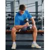 imageMAGCOMSEN Mens Short Sleeve Sun Protection Shirts Quick Dry Athletic TShirts Hiking Running Workout Gym Rash GuardSea Blue
