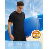 imageMAGCOMSEN Mens Short Sleeve UPF 50 TShirt Swim Quick Dry Rash Guard Athletic Surf Shirts Performance Water ShirtsBlack