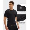 imageMAGCOMSEN Mens Short Sleeve UPF 50 TShirt Swim Quick Dry Rash Guard Athletic Surf Shirts Performance Water ShirtsBlack