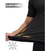 imageMAGCOMSEN Mens Short Sleeve UPF 50 TShirt Swim Quick Dry Rash Guard Athletic Surf Shirts Performance Water ShirtsBlack