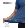 imageMAGCOMSEN Mens Short Sleeve UPF 50 TShirt Swim Quick Dry Rash Guard Athletic Surf Shirts Performance Water ShirtsBluegray