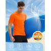 imageMAGCOMSEN Mens Short Sleeve UPF 50 TShirt Swim Quick Dry Rash Guard Athletic Surf Shirts Performance Water ShirtsBright Orange