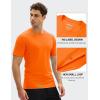 imageMAGCOMSEN Mens Short Sleeve UPF 50 TShirt Swim Quick Dry Rash Guard Athletic Surf Shirts Performance Water ShirtsBright Orange