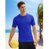 imageMAGCOMSEN Mens Short Sleeve UPF 50 TShirt Swim Quick Dry Rash Guard Athletic Surf Shirts Performance Water ShirtsColorblue