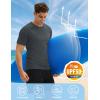 imageMAGCOMSEN Mens Short Sleeve UPF 50 TShirt Swim Quick Dry Rash Guard Athletic Surf Shirts Performance Water ShirtsDarkgrey