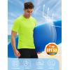 imageMAGCOMSEN Mens Short Sleeve UPF 50 TShirt Swim Quick Dry Rash Guard Athletic Surf Shirts Performance Water ShirtsFluorescent Green