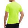 imageMAGCOMSEN Mens Short Sleeve UPF 50 TShirt Swim Quick Dry Rash Guard Athletic Surf Shirts Performance Water ShirtsFluorescent Green