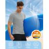 imageMAGCOMSEN Mens Short Sleeve UPF 50 TShirt Swim Quick Dry Rash Guard Athletic Surf Shirts Performance Water ShirtsLightgrey