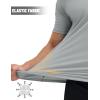 imageMAGCOMSEN Mens Short Sleeve UPF 50 TShirt Swim Quick Dry Rash Guard Athletic Surf Shirts Performance Water ShirtsLightgrey