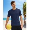 imageMAGCOMSEN Mens Short Sleeve UPF 50 TShirt Swim Quick Dry Rash Guard Athletic Surf Shirts Performance Water ShirtsNavy