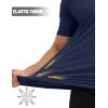 imageMAGCOMSEN Mens Short Sleeve UPF 50 TShirt Swim Quick Dry Rash Guard Athletic Surf Shirts Performance Water ShirtsNavy