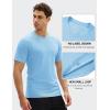 imageMAGCOMSEN Mens Short Sleeve UPF 50 TShirt Swim Quick Dry Rash Guard Athletic Surf Shirts Performance Water ShirtsSkyblue