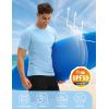 imageMAGCOMSEN Mens Short Sleeve UPF 50 TShirt Swim Quick Dry Rash Guard Athletic Surf Shirts Performance Water ShirtsSkyblue