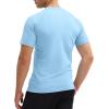 imageMAGCOMSEN Mens Short Sleeve UPF 50 TShirt Swim Quick Dry Rash Guard Athletic Surf Shirts Performance Water ShirtsSkyblue