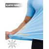 imageMAGCOMSEN Mens Short Sleeve UPF 50 TShirt Swim Quick Dry Rash Guard Athletic Surf Shirts Performance Water ShirtsSkyblue