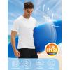 imageMAGCOMSEN Mens Short Sleeve UPF 50 TShirt Swim Quick Dry Rash Guard Athletic Surf Shirts Performance Water ShirtsWhite