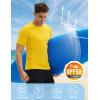 imageMAGCOMSEN Mens Short Sleeve UPF 50 TShirt Swim Quick Dry Rash Guard Athletic Surf Shirts Performance Water ShirtsYellow