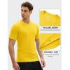 imageMAGCOMSEN Mens Short Sleeve UPF 50 TShirt Swim Quick Dry Rash Guard Athletic Surf Shirts Performance Water ShirtsYellow