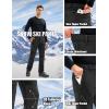imageMAGCOMSEN Mens Snow Ski Pants Fleece Lined Water Resistant Winter Pants with 4 Zip Pockets for Snowboard Hiking OutdoorBlack